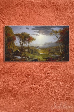 Panoramik Yatay Kanvas Tablo Tekli Jasper Francis Cropsey Hudson Nehri Üzerinde Sonbahar 2813