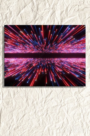 Yatay Kanvas Tablo Tekli Ev Kafe Ofis Kozmik Fonda Big Bang Galaxy Horizon Soyut 2836