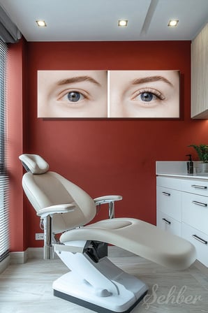 Panoramik Yatay Kanvas Tablo Tekli Kuaför Güzellik Salonu  Kirpik Lifting İpek Kirpik 2857
