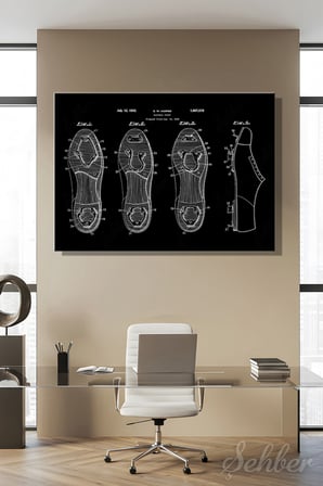 Yatay Kanvas Tablo Tekli George W. Harper 1.867.219 Numaralı Beyzbol Kramponu Patent Çizimi 2870