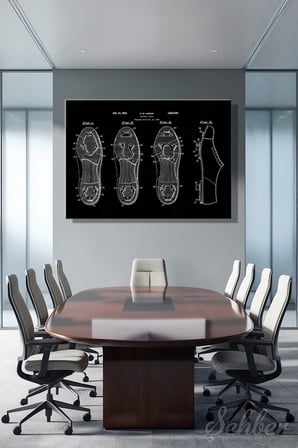 Yatay Kanvas Tablo Tekli George W. Harper 1.867.219 Numaralı Beyzbol Kramponu Patent Çizimi 2870