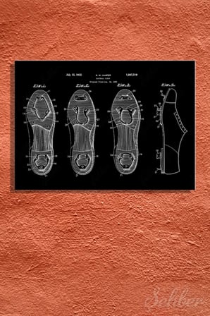 Yatay Kanvas Tablo Tekli George W. Harper 1.867.219 Numaralı Beyzbol Kramponu Patent Çizimi 2870