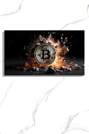 Yatay Kanvas Tablo Tekli Ofis Broker Bankacılık Yatırım Kripto Para Bitcoin Borsa Forex 2907