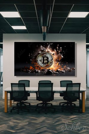Yatay Kanvas Tablo Tekli Ofis Broker Bankacılık Yatırım Kripto Para Bitcoin Borsa Forex 2907
