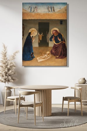 Dikey Kanvas Tablo Tekli Ev Kafe Ofis Zanobi Strozzi Doğuş The Nativity İsimli Eseri 2935