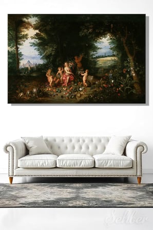Yatay Kanvas Tablo Tekli Jan Brueghel The Younger Landscape with Ceres Allegory of Earth 2940