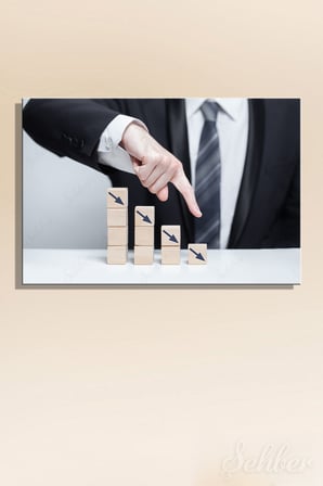 İş Dünyasında Finansal Düşüş Ekonomik Gerilemeyi Temsil Eden Fotoğraf Yatay Kanvas Tablo 3534