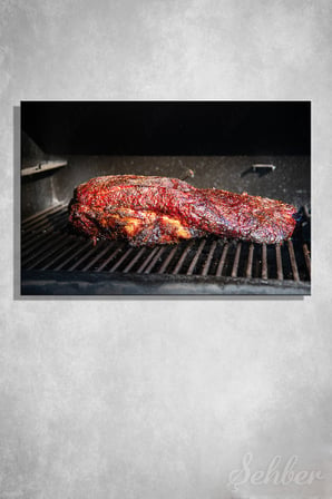 Aromatik Ve Gevrek Bir Dış Kabuğa (Bark) Sahip Dana Göğüs Eti (Brisket) Yatay Kanvas Tablo 3560
