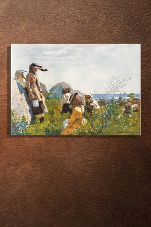 Winslow Homer "Berry Pickers" Eserin Reprodüksiyonu Yatay Kanvas Tablo Tekli 3567