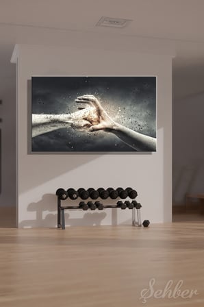 Kanvas Tablo Kendini Savunma Temalı Dijital Sanat Yatay Duvar Tablosu - 3609