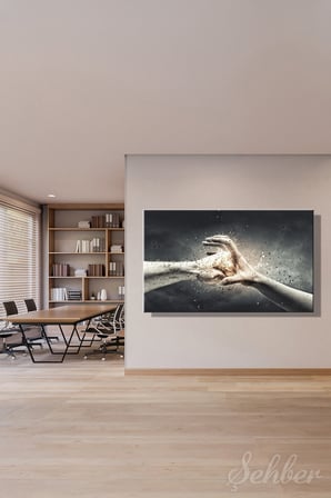 Kanvas Tablo Kendini Savunma Temalı Dijital Sanat Yatay Duvar Tablosu - 3609