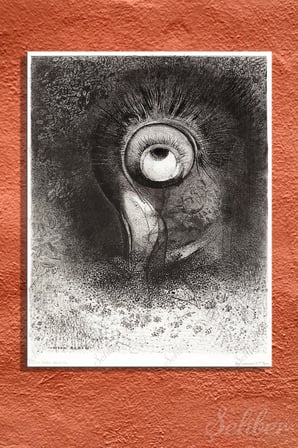 Odilon Redon Il Y A Peut-Être Une Première Vision Tentée Dans La Fleur Adlı Eseri Kanvas Tablo 3722