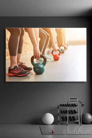 Kettlebell (Çaydanlık Dambıl) İle Fonksiyonel Kuvvet Ve Direnç Antrenı Yatay Kanvas Tablo Tekli 3769