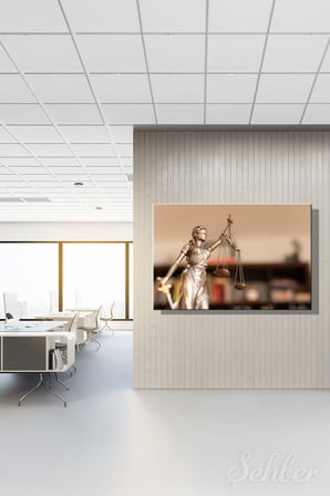 Adalet Tanrıçası Themis (Lady Justice) Figürüne Ait Bir Biblo Yatay Kanvas Tablo 3843