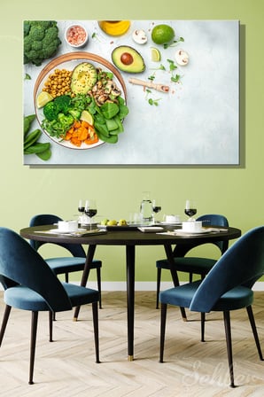 Vegan Beslenme Kasesi (Buddha Bowl) Yatay Kanvas Tablo 3857