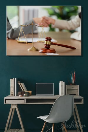 Adaleti Ve Uzlaşmayı Simgeleyen Bir Hukuk Ve Adalet Konsepti Yatay Kanvas Tablo 3871