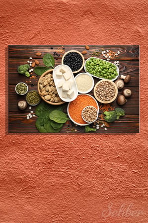 Zengin Bitkisel Protein Kaynakları Yatay Kanvas Tablo 3921