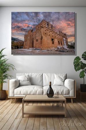 İzmir Bergama İlçesinde Yer Alan Tarihi Kızıl Bazilika Veya Serapis Tapınağı Yatay Kanvas Tablo 4055