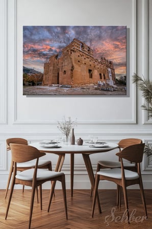 İzmir Bergama İlçesinde Yer Alan Tarihi Kızıl Bazilika Veya Serapis Tapınağı Yatay Kanvas Tablo 4055