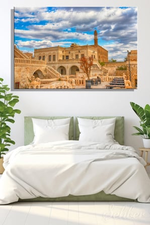 Mardin'in Midyat İlçesinde Bulunan Tarihi Midyat Konukevi Yatay Kanvas Tablo 4290