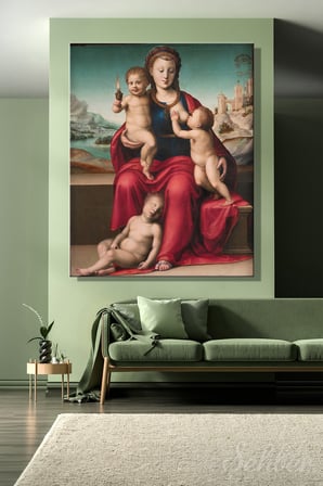Bartolomeo Ghetti Ve Giuliano Bugiardini'nin ''Caritas'' Adlı Ortak Eseri Dikey Kanvas Tablo 4340