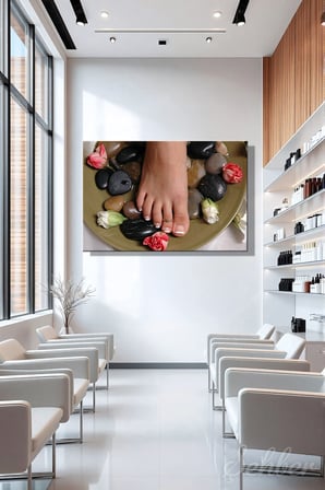 Spa / Ayak Bakımı Hizmeti Temalı Yatay Kanvas Tablo 4700