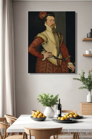 Steven Van Der Meulen'in Kont Robert Dudley Portresi Dikey Kanvas Tablo 4841