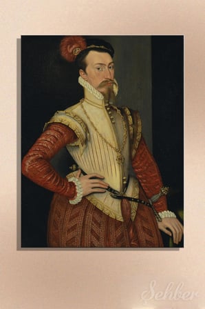 Steven Van Der Meulen'in Kont Robert Dudley Portresi Dikey Kanvas Tablo 4841