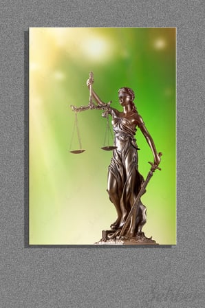 Kanvas Tablo Yunan Mitolojisindeki Adalet Tanrıçası Themis Heykeli Dikey Duvar Tablosu - 4850