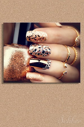 Dekoratif Yatay Kanvas Tablo Tekli Kuaför Güzellik Salonu Makyaj Nail Art Manikür 738