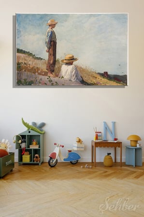 Yatay Kanvas Tablo Tekli Winslow Homer Mavi Çocuk The Blue Boy İsimli Eseri 2973