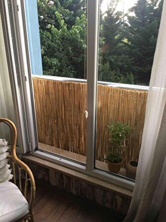 80cm.x2m. Bambu Hasır Balkon Çiti Bahçe Çiti 