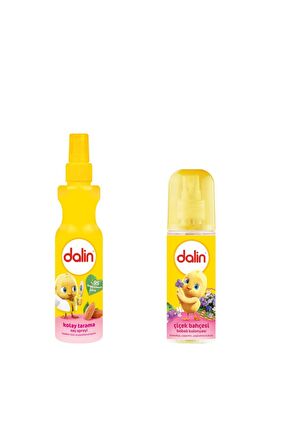 Dalin Kolay Tarama Spreyi Badem Yağlı 200 ml + Dalin Bebek Kolonyası Sprey Çiçek Bahçesi 100 ml