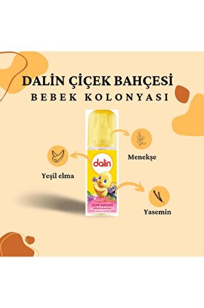 Dalin Kolay Tarama Spreyi Badem Yağlı 200 ml + Dalin Bebek Kolonyası Sprey Çiçek Bahçesi 100 ml