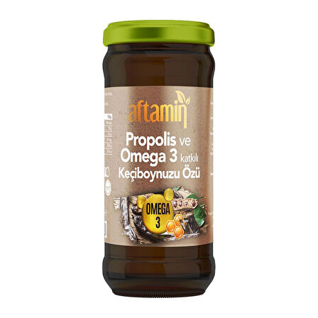 Aftamin Omega 3 ve Propolis İçeren Keçiboynuzu Özü 640 G (Kaşıklı) 