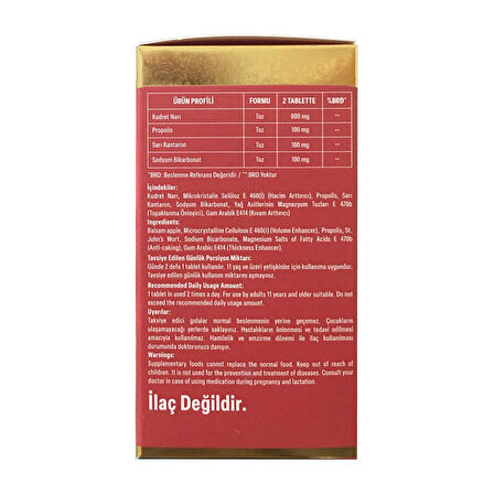 Aftamin Kudret Narı Propolis 1100 Mg 60 Tablet 