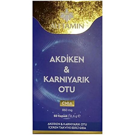 Aftamin Akdiken & Karnıyarık Otu 860 Mg 60 Kapsül