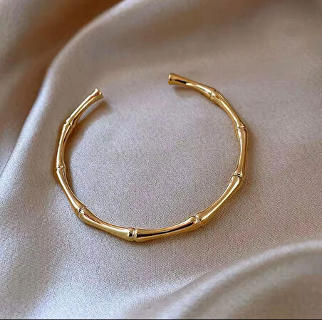 Boru Form Kemik Kelepçe Gold Çelik