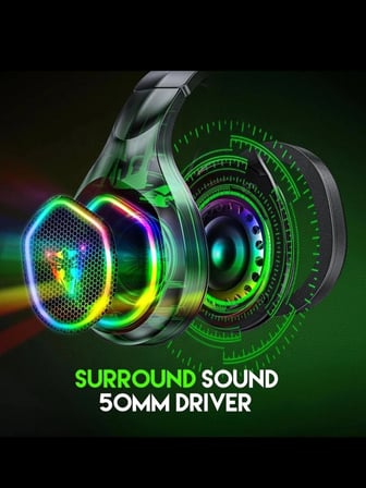 Premium G503 Bilgisayar Kulaklığı USB Mikrofonlu RGB Siyah