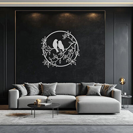 Beyaz Serçe modern Ahşap dekor tablo 