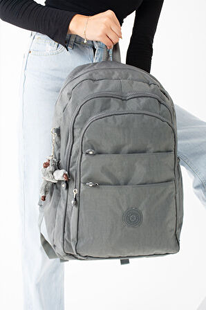 Su Geçirmez Klinkır Kumaş Büyük Boy Ultra Hafif Krinkıl Laptop Bölmeli Okul&günlük Sırt Çantası
