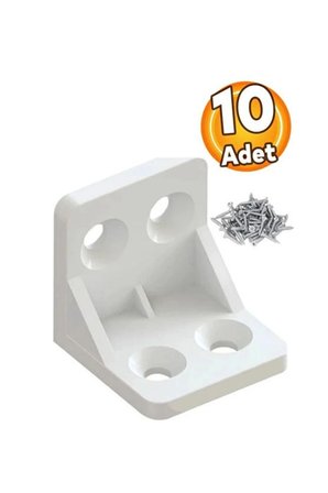 Mobilya Eşya Dolap Köşebent Bağlantı Sabitleme Sabitleyici L Gönye 28X28X30 Mm Plastik (10 Adet)