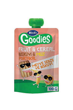 Hero Goodies Muz Portakal Bisküvi 100g x18