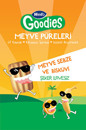 Hero Goodies Muz Portakal Bisküvi 100g x18