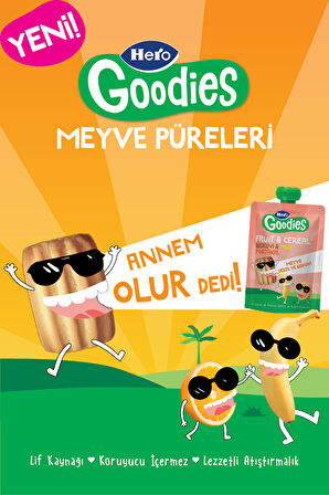 Hero Goodies Muz Portakal Bisküvi 100g x18