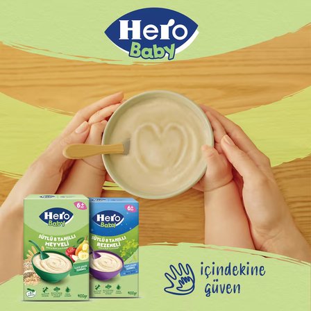 Hero Baby Sütlü 8 Tahıllı Elmalı 200g x3
