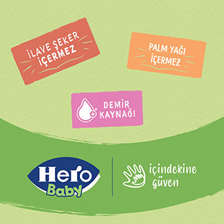Hero Baby Sütlü Kırmızı Meyveli 8 Tahıllı 200g x3