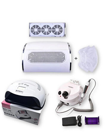 Fıreze Tırnak Törpü Makinesi ; Toz Toplama 3 Fanli ; Uv Kalıcı Oje Kurutma 168 Wat 