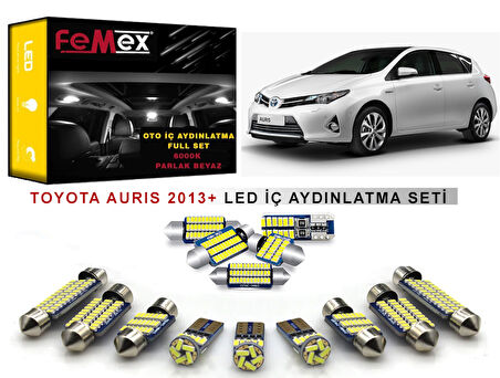 Toyota Auris LED 2013 ve Sonrası Cam Tavanlı Model İç Aydınlatma Ampul Seti FEMEX Parlak Beyaz