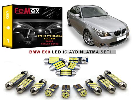 BMW E60 5 Serisi LED İç Aydınlatma Ampul Seti FEMEX Parlak Beyaz